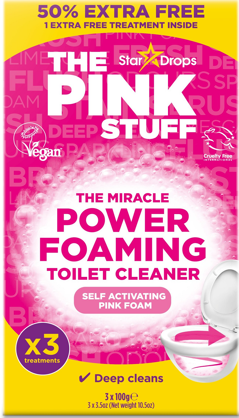 پودر فوم‌ شونده جرمگیر توالت پینک (The Pink Stuff)