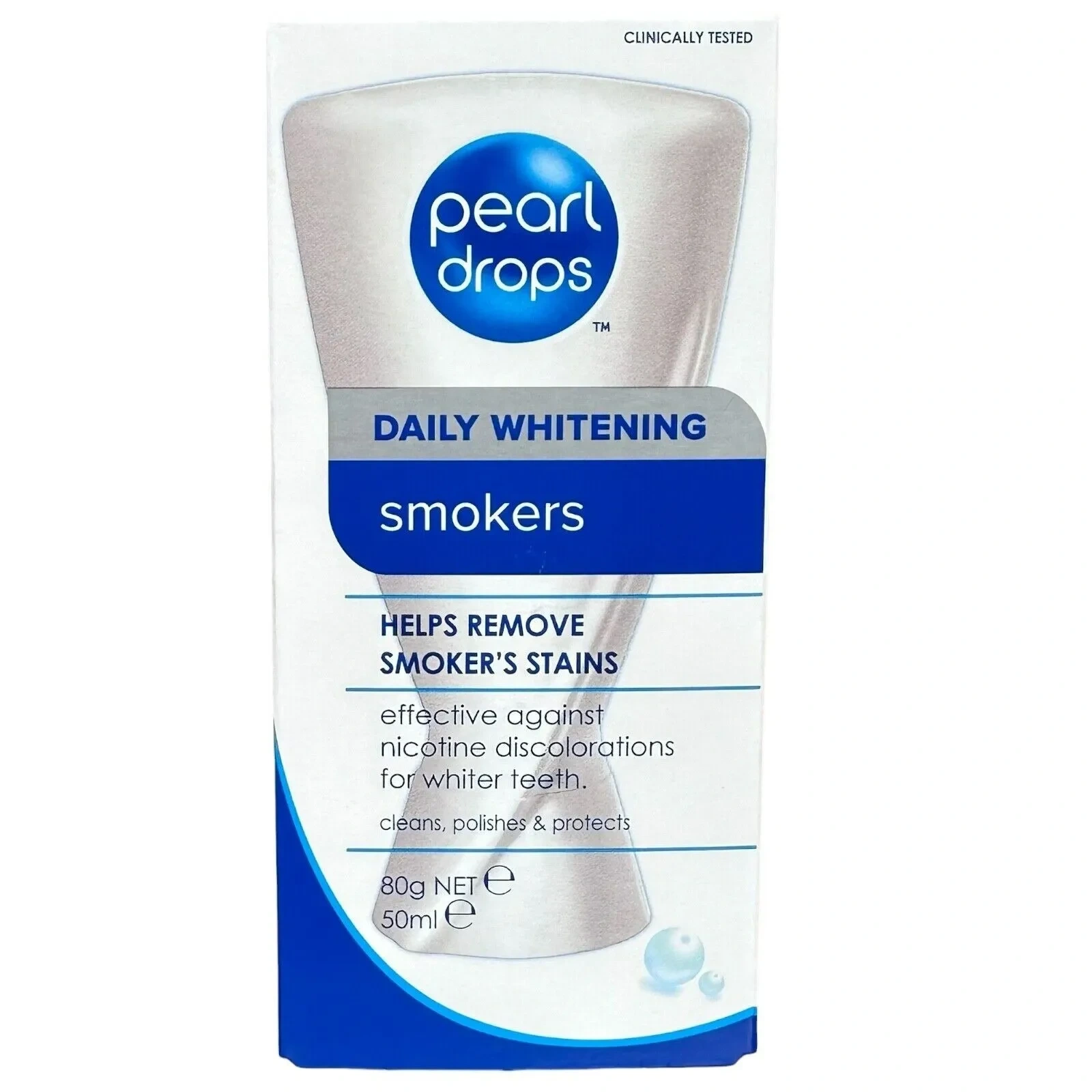 خمیر دندان پرل دراپس مدل pro-white حجم 50 میلی‌لیتر