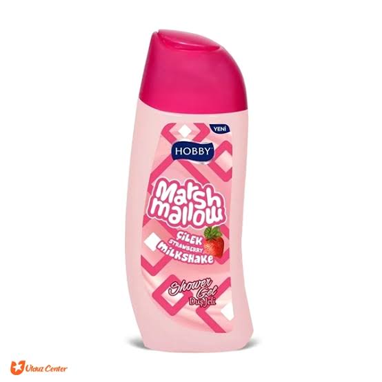 شامپو بدن هوبی ژله ایی Hobby سری مارشملو مدل میلک شیک توت فرنگی