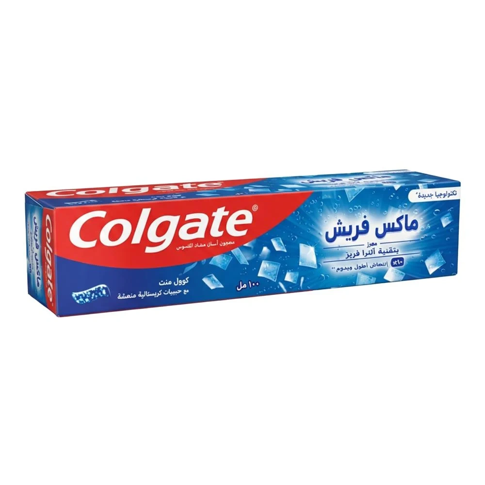 خمیر دندان کلگیت Max Fresh Ultra Freeze، ضدپوسیدگی با رایحه نعناع تازه حجم 100 میل