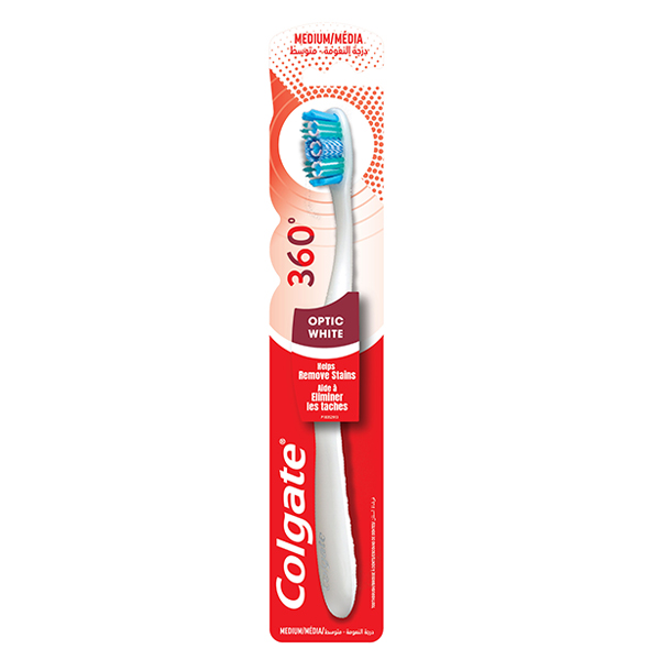 مسواک کلگیت 360 درجه مدیوم، مدل OPTIC WHITE