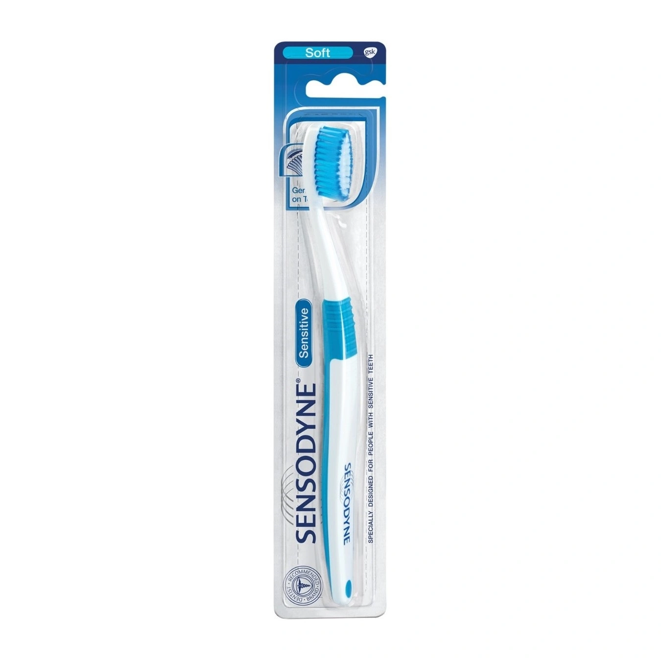 مسواک سنستیو سنسوداین Sensodyne با برس نرم Soft مدل effective and gentle cleaning
