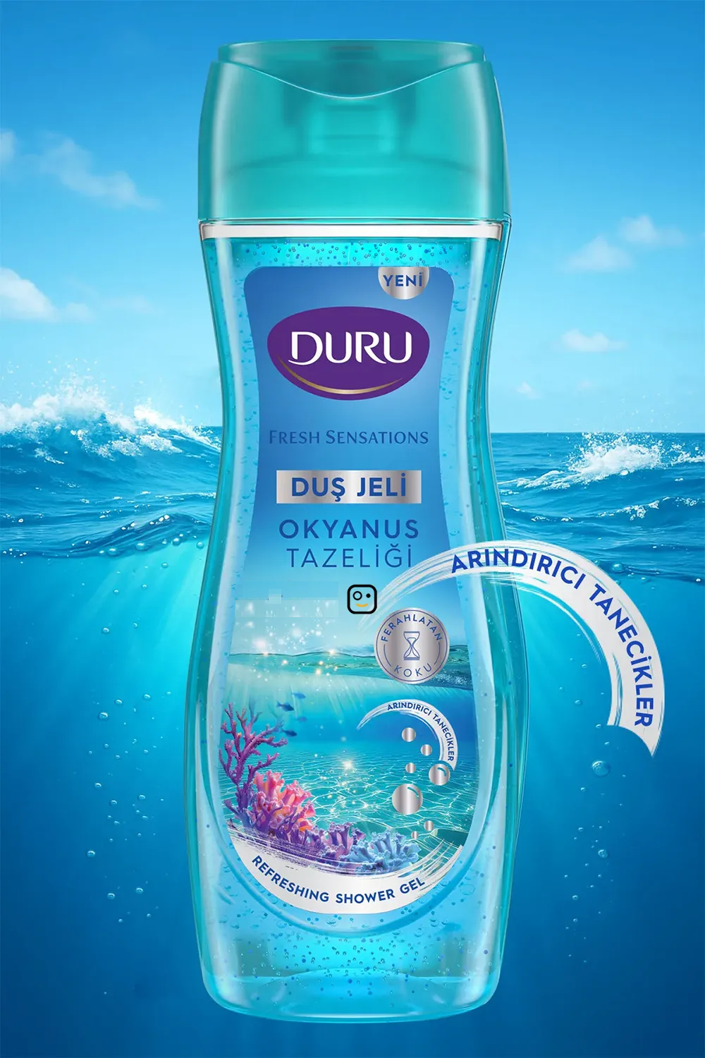 شامپو بدن اسکراب دار دورو Duru، رایحه اقیانوس، حجم 450 میل