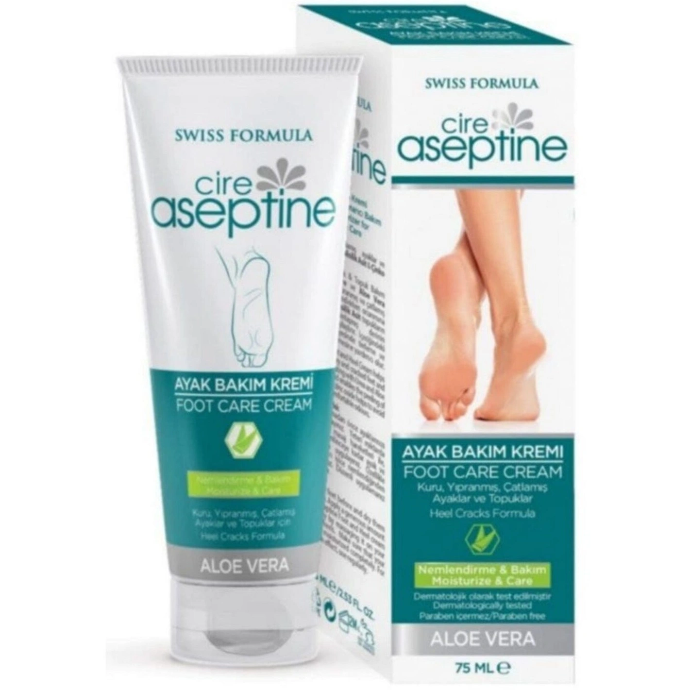 کرم ترک پا cire aseptine- آلوئه ورا- 75 میل