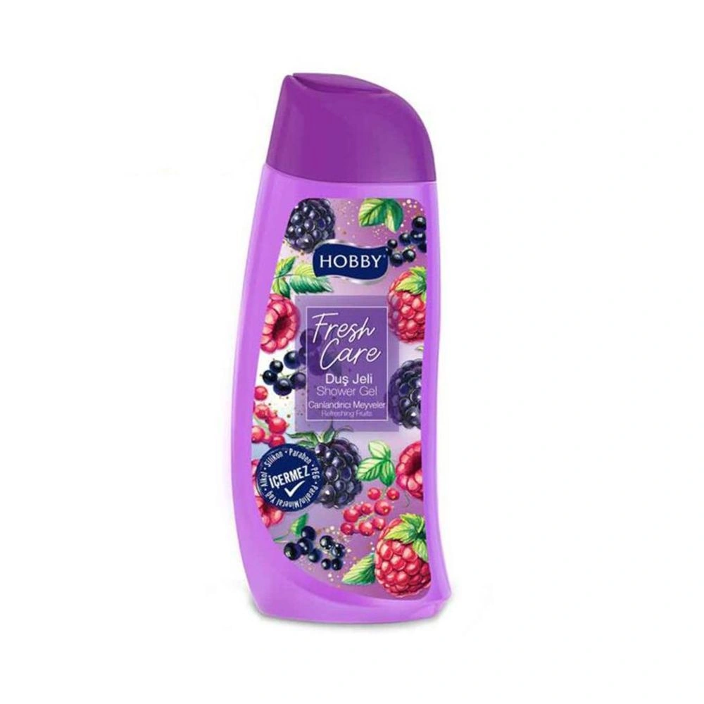 شامپو بدن هوبی Hobby مدل Fresh Care رایحه شاه توت و تمشک 500 میل