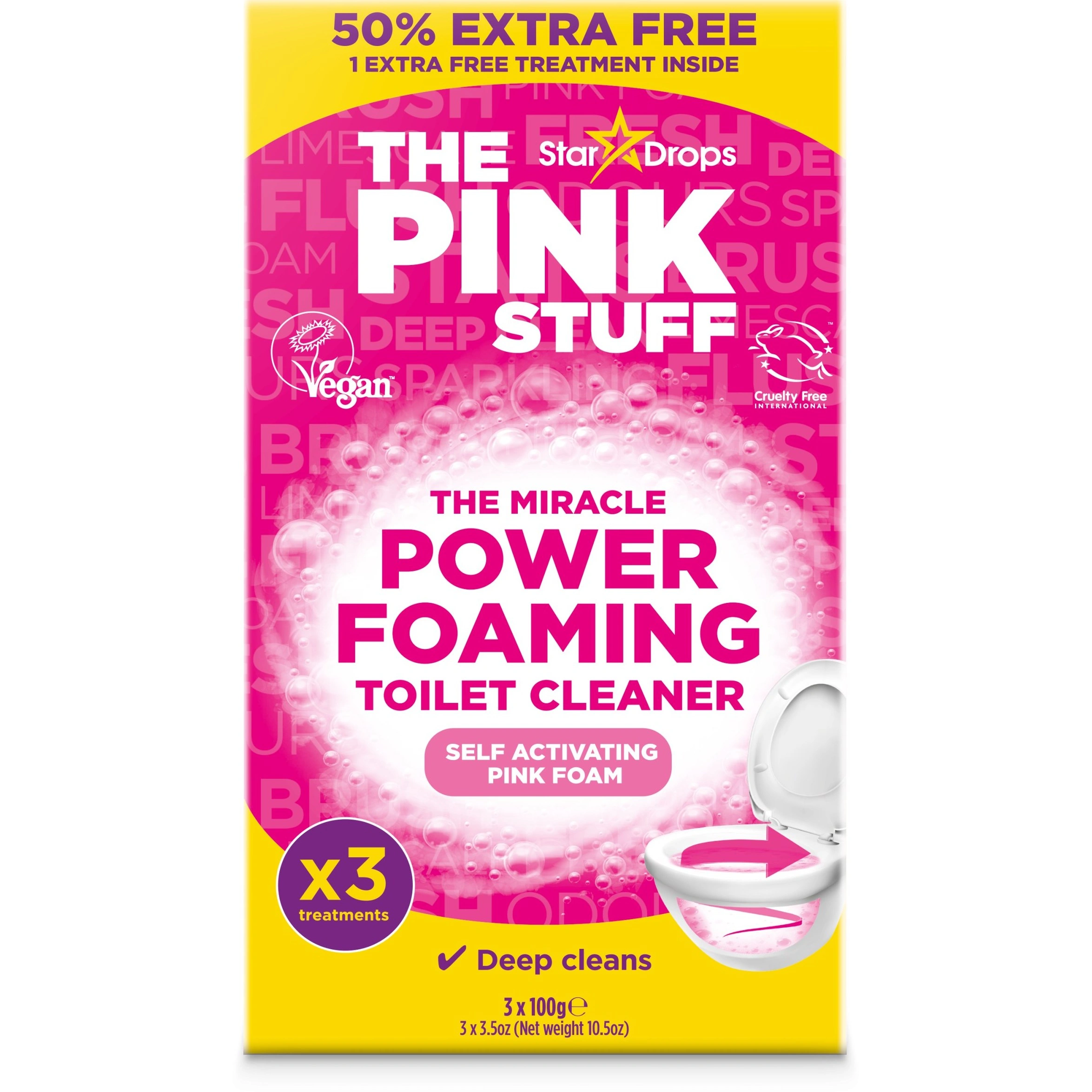 پودر فوم شونده جرمگیر توالت پینک (The Pink Stuff)- دانه ای ( یک عدد شاسه)